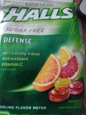 Halls Defense Cough Drops Assorted Citrus Sugar Free