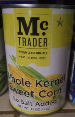 Whole Kernel Sweet Corn No Salt Added