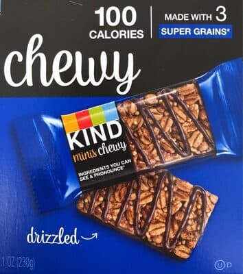 KIND Minis Chewy Drizzled Dark Chocolate Bars