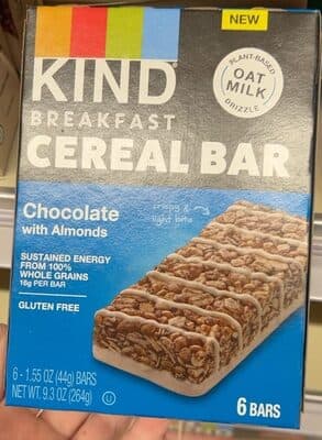 Breakfast Cereal Bar, Chocolate with Almonds