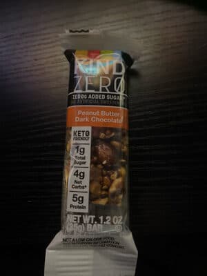 Zero peanut butter bar