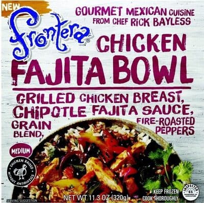 Medium Grilled Chicken Breast with Chipotle Fajita Sauce, Grain Blend, Black Beans & Peppers Fajita Bowl
