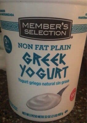 Non fat plain Greek Yogurt
