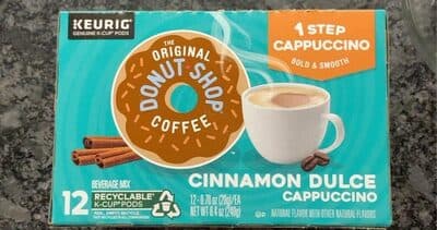 Medium Roast Cinnamon Dulce Cappuccino Flavor The Original Donut-shop Genuine K-cup Pods, Cinnamon Dulce Cappuccino