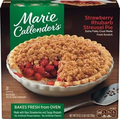 Strawberry Rhubarb Streusel Pie