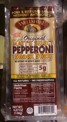 Matt's Select Pepperoni Snack Stick, Original