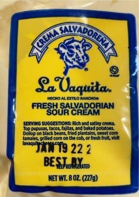 Fresh Salvadorian Sour Cream
