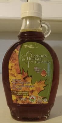 100% Pure Organic Dark Maple Syrup