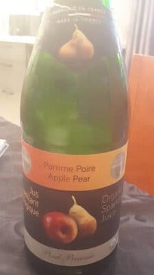 Jus Pétillant Biologique Pomme Poire