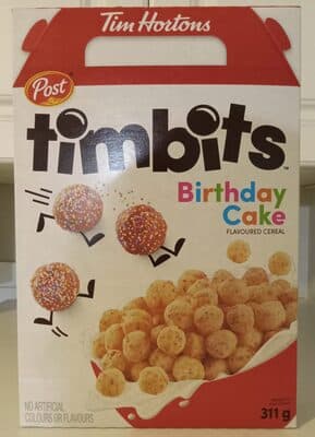 Birthday Cake Timbits Flavoured Cereal