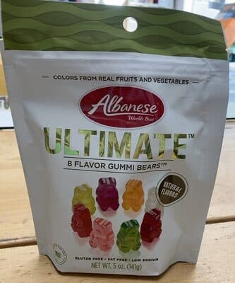 Flavor Gummi Bears, Alphonso Mango, Amity Raspberry, Asian Pear, Black Currant, Blood Orange, Crimson Cranberry, Fuji Apple, Queen Pineapple