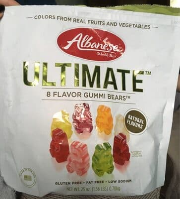 Flavor Gummi Bears, Alphonso Mango, Amity Raspberry, Asian Pear, Black Currant, Blood Orange, Crimson Cranberry, Fuji Apple, Queen Pineapple