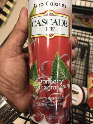 CRANBERRY POMEGRANATE FLAVORED SPARKLING WATER, CRANBERRY POMEGRANATE
