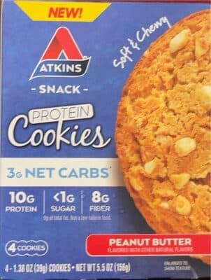 Peanut Butter Flavored Snack Protein Cookies
