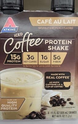 Cafe Au Lait Iced Coffee Protein Shake