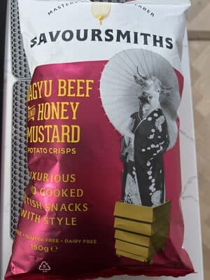 Wagu Beef and Honey mustard potato crisps