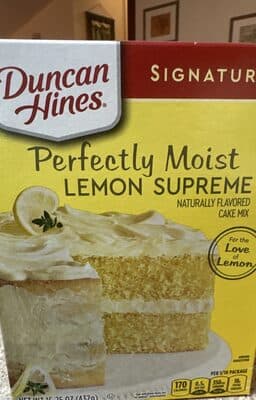 Perfectly Moist Lemon Supreme Flavored Cake Mix
