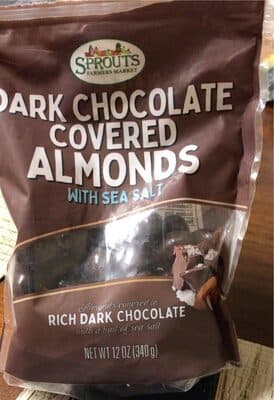 Dark Chocolate Covered Almonds With Sea Salt