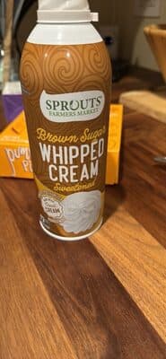 Brown Sugar Whipped Cream Sweetened