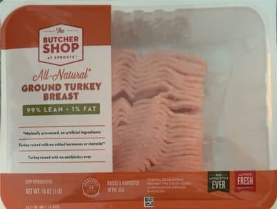 99% Lean 1% Fat Ground Turkey Breast