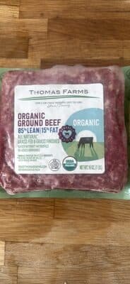 Organic Ground Beef 85% Lean 15% Fat