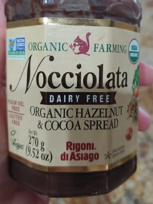 NOCCIOLA, DAIRY FREE ORGANIC HAZELNUT & COCOA SPREAD