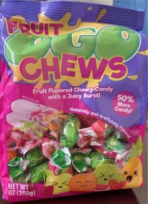 Apple, Strawberry, Orange, Tropical, Cherry, Watermelon Fruit Flavored Chewy Candy