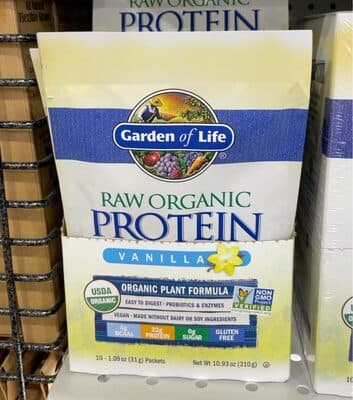 Raw Organic Plant Formula Protein 22 G, BCAAs 4 G, Sugar 0 G Probiotics & Enzymes Powder, Vanilla