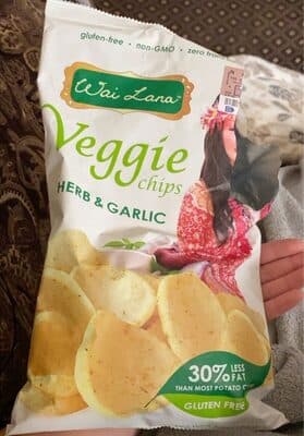 Veggie chips herb and garlic