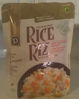 Long Grain White Rice with Vegetable Garnish