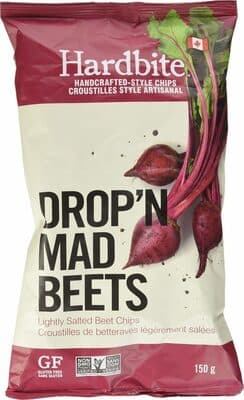 Hardbite, Drop'n Mad Beets Lightly Salted Beet Chips