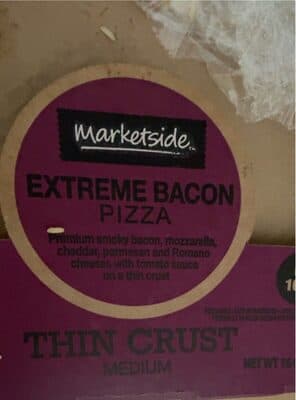 Extreme Bacon Pizza Thin Crust