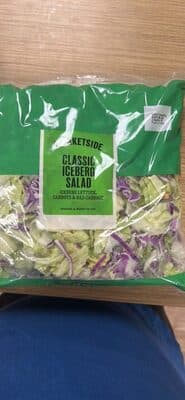 Classic Iceberg Lettuce, Carrots, Red Cabbage Salad
