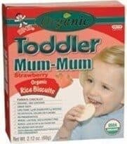 Organic toddler mum-mum strawberry flavor rice biscuit