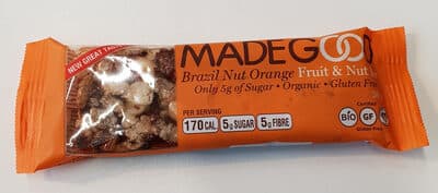 Organic Brazil Nut Orange Fruit and Nut Bar