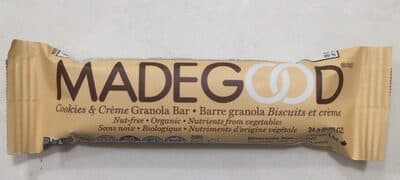 Made good cookies and creme granola bar
