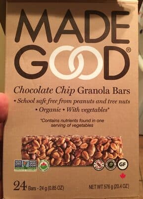 Chocolate Chip Organic Granola Bars