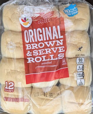Brown & Serve Enriched Rolls, Original