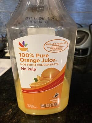 100% Pure Orange Juice