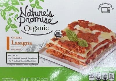 Organic Cheese Lasagna