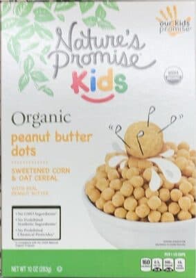 Organic Peanut Butter Dots Sweetened Corn & Oat Cereal