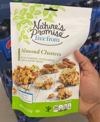 Almond Clusters With Pumpkin, Sunflower, Chia & Hemp Seeds