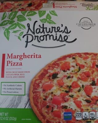 Margherita With Crust Made From Cauliflower, Rice Flour, And Cheese Pizza