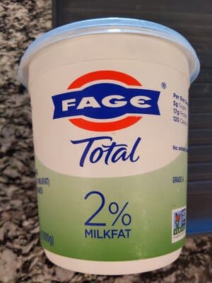 Total 2% Milkfat Greek Strained Yogurt