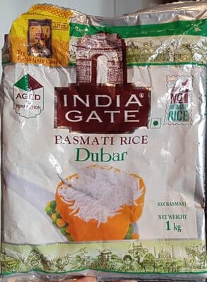 India gate basmati rice dubar