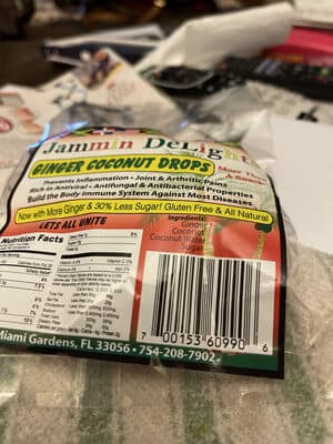 Ginger Coconut Drops, Mild