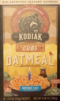 Kodiak cubs oatmeal birthday cake