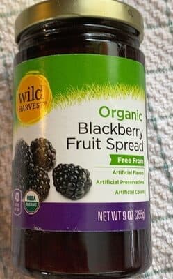 Organic Blackberry Fruit Spread