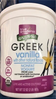Vanilla Organic Greek Nonfat Yogurt