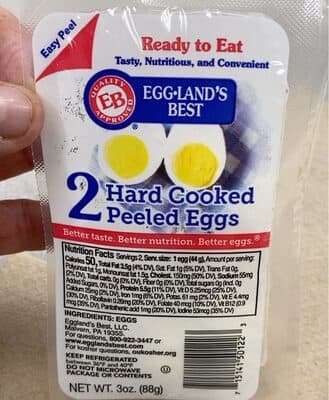 Hard Cooked Peeled Eggs